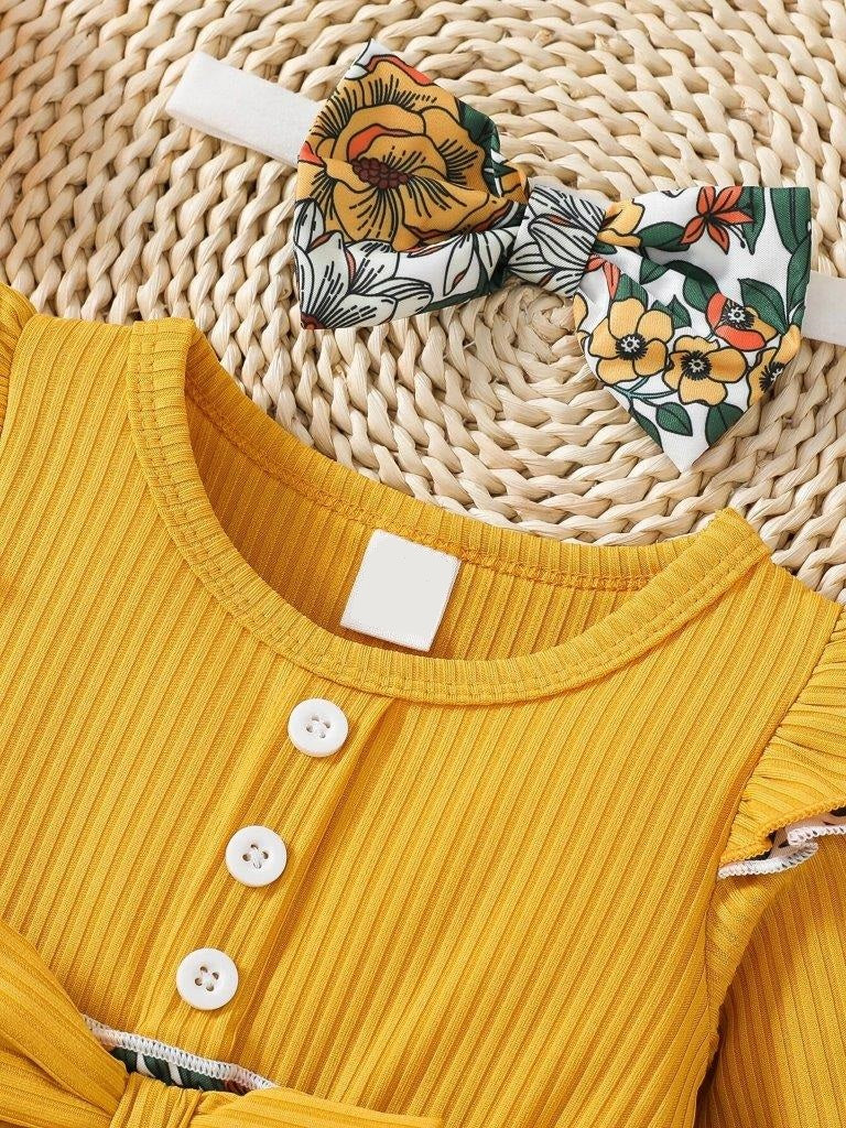 Baby Floral Print Dress Set