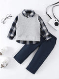 Baby 3 Piece Check Shirt Set