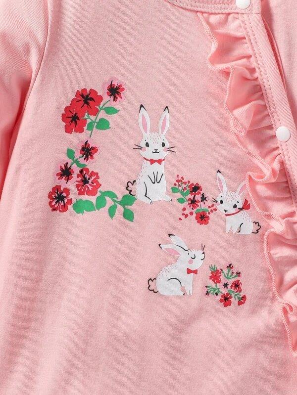 Baby Cartoon Jumpsuit 4 Piece Set