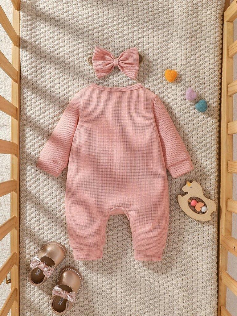 Baby Cartoon Jumpsuit With Headband