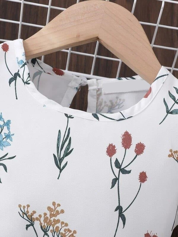 Toddler Girls Floral Tee And Shorts Set