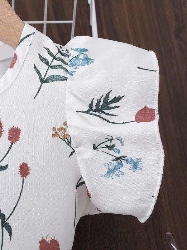 Toddler Girls Floral Tee And Shorts Set