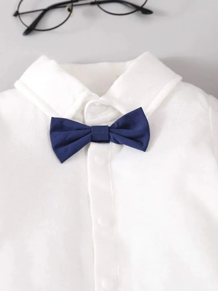 Baby 3 Piece Suspender Gentleman Outfit Blue