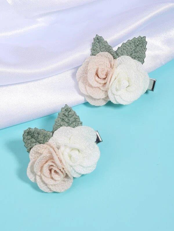 Baby 2 Piece Flower Hair Clips Set 3