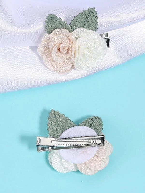 Baby 2 Piece Flower Hair Clips Set 3