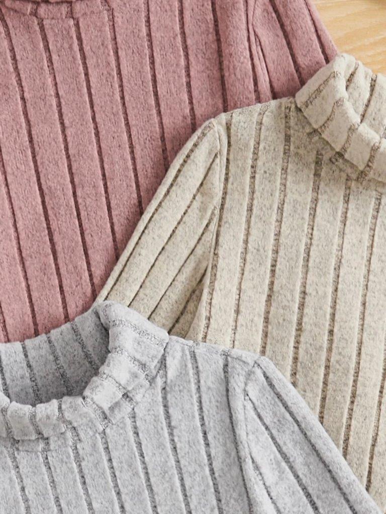 Toddler Girls 3 Pack Turtle Neck Set