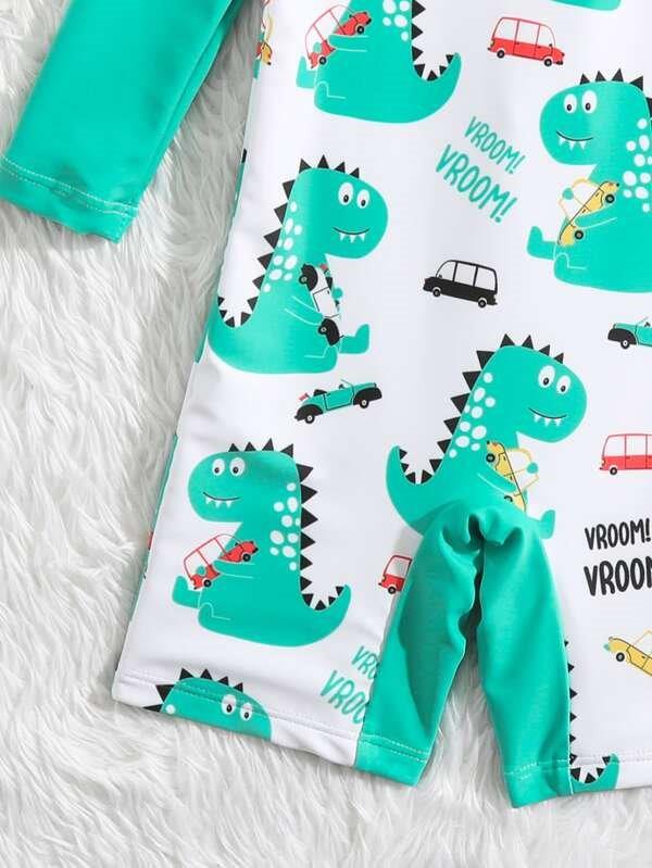 Baby Dino Swimming Costume With Sun Hat