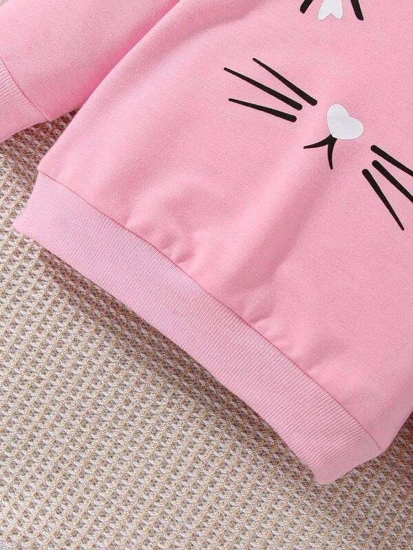 Baby Cartoon Pullover And Pants Set