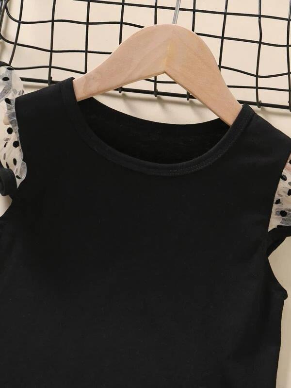 Toddler Girls Polka Dot Tee And Skirt Set