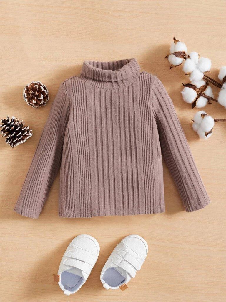 Baby Turtle Neck Top Dusty Purple