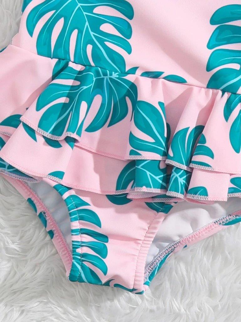 Baby Tropical Print Swimming Costume