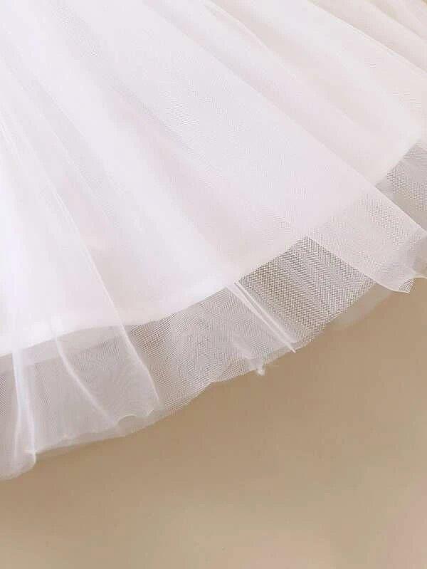 Baby Flower Ruffle Trim Dress