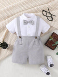 Baby Bow Tie Formal Stripe Outfit