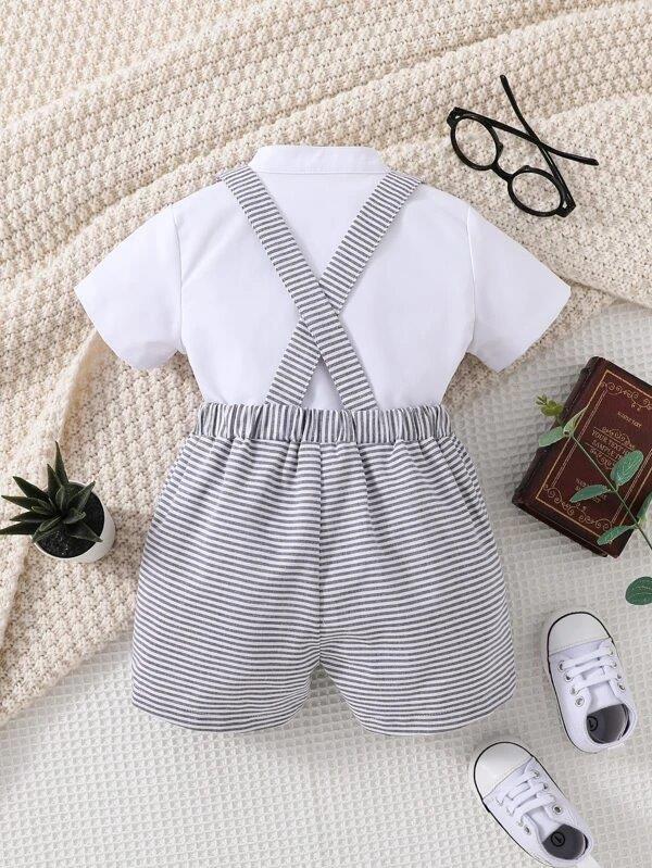 Baby Bow Tie Formal Stripe Outfit