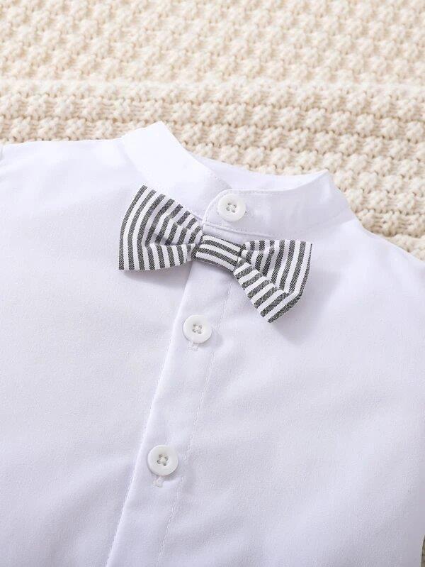 Baby Bow Tie Formal Stripe Outfit