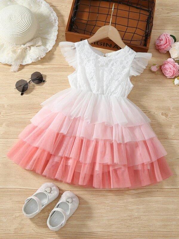 Toddler Girls Lace Layer Dress