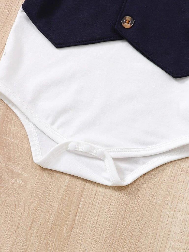 Baby Bow Tie Formal Bodysuit And Pants Set