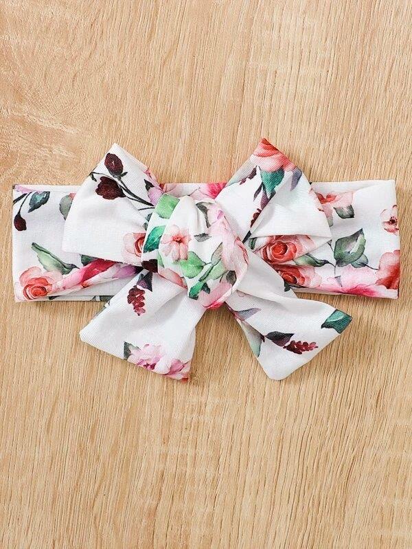 Baby Floral Ruffle Sleeve Bodysuit Set