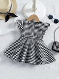 Baby Button Ruffle Sleeve Dress