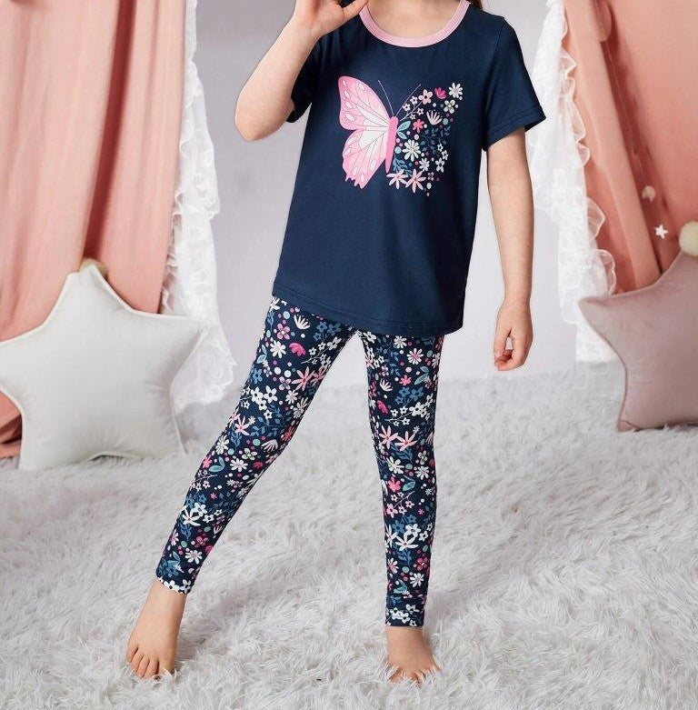 Toddler Girls Butterfly Tee And Leggings
