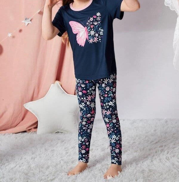 Toddler Girls Butterfly Tee And Leggings