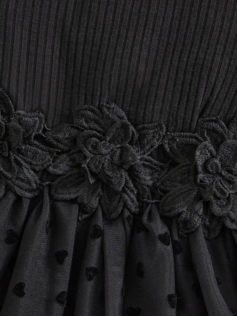 Baby Black Polka Dot Ruffle Sleeve Dress