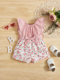 Baby Floral Belted Romper
