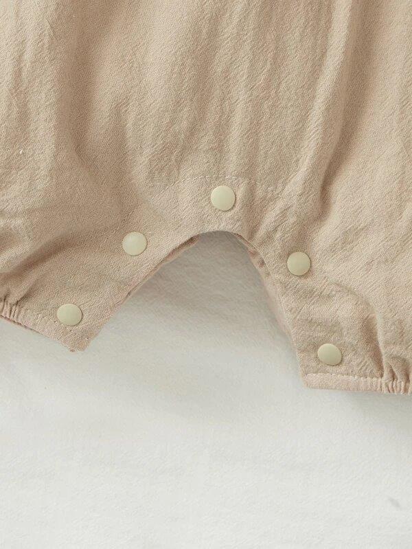 Baby Front Lace Ruffle Trim Romper