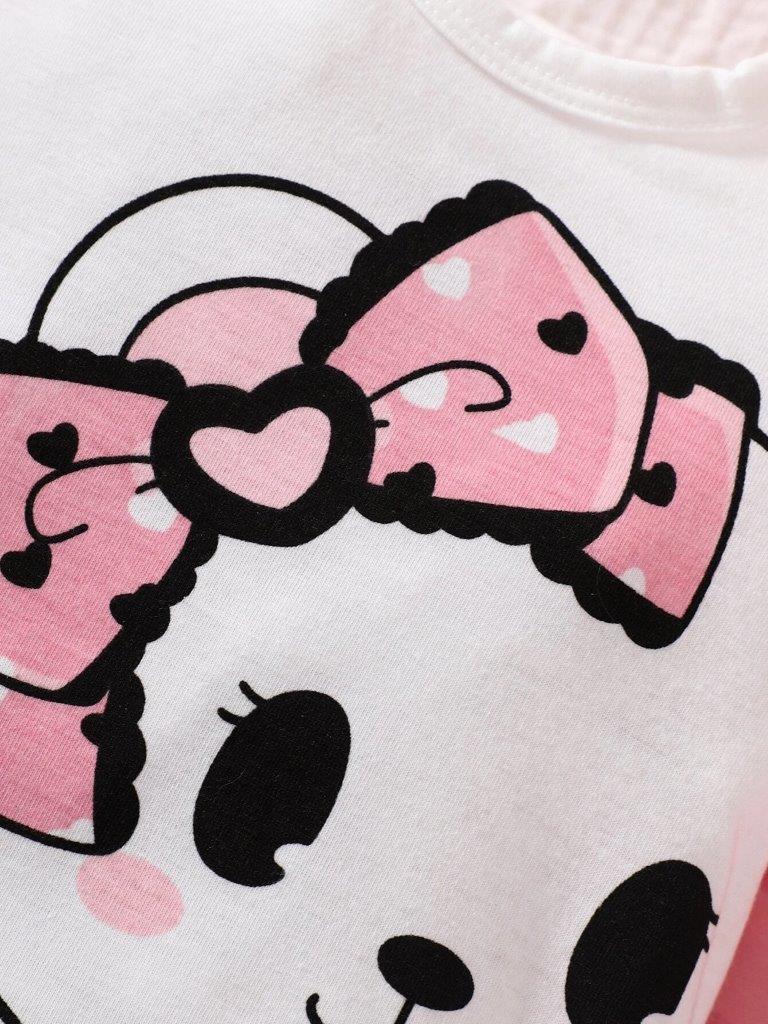 Baby Cartoon Romper And Headband Set