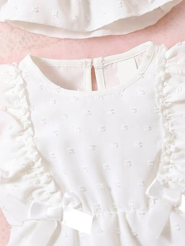 Baby Double Bow Romper With Hat