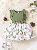 Baby Double Bow Floral Dress