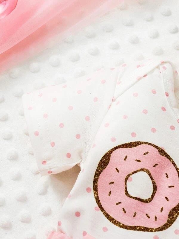 Baby One Year old birthday Short Sleeve Tulle Dress