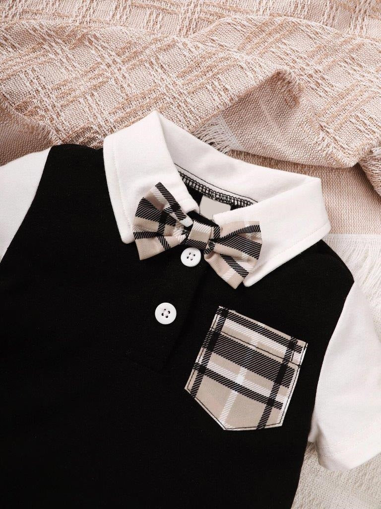 Baby Plaid Polo Shirt Set