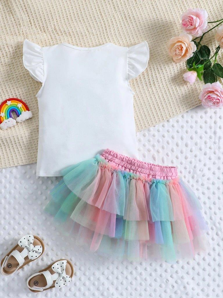 Baby Rainbow Tutu Set