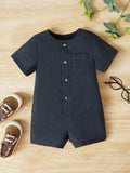 Baby Pocket Button Romper