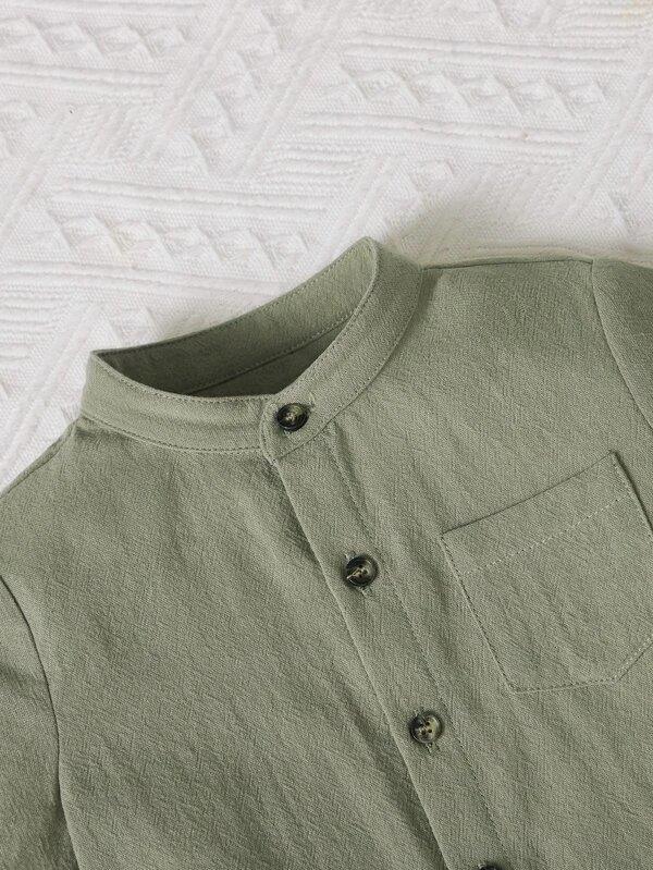 Baby Front Pocket Shirt And Shorts Set
