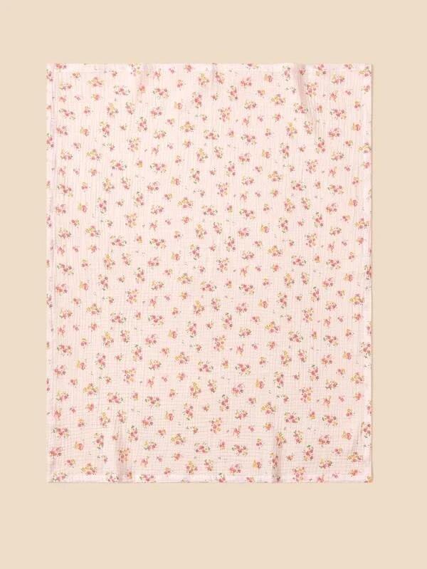 Baby Flower Pink Muslin Blanket