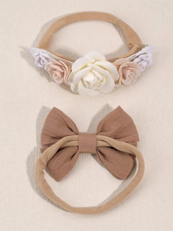 Baby 2 Piece Flower Headband Set 4