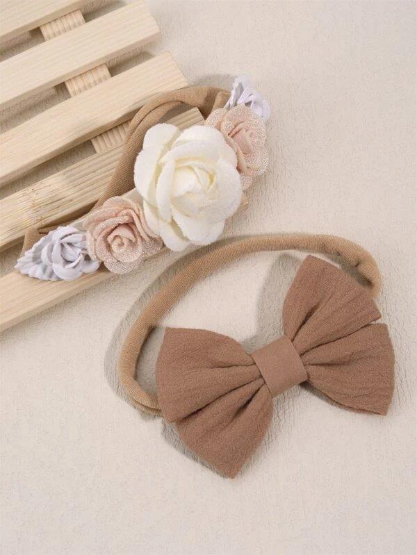 Baby 2 Piece Flower Headband Set 4
