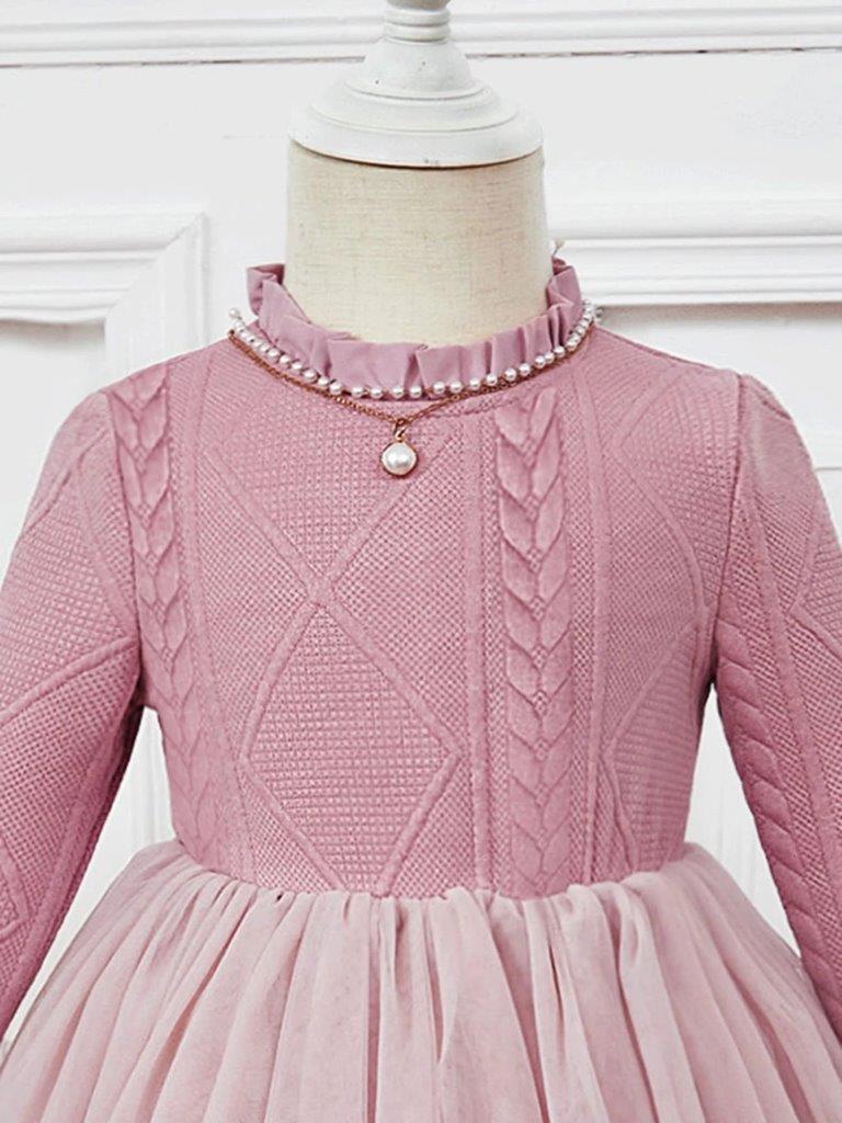 Baby Patterned Frilled Neck Dress
