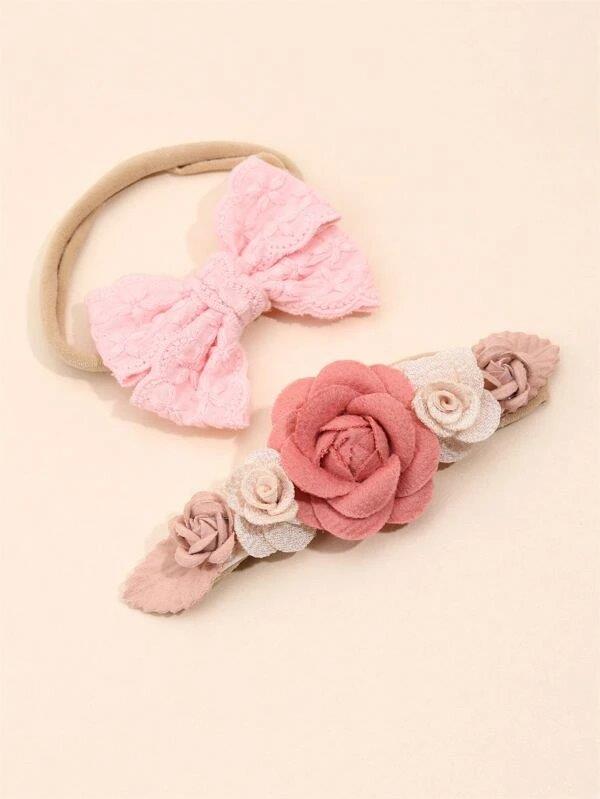 Baby 2 Piece Flower Headband Set 5