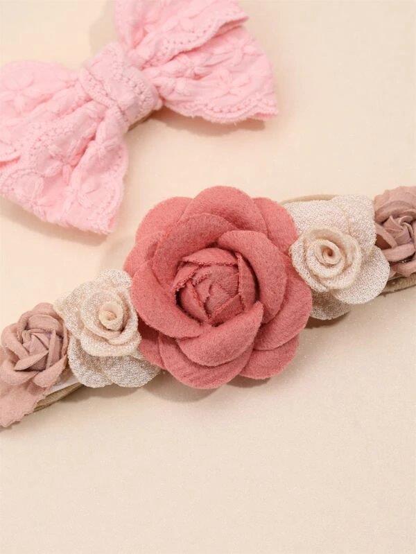 Baby 2 Piece Flower Headband Set 5