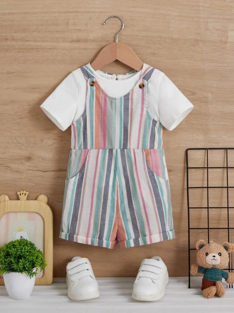 Baby Slant Pocket Romper Without Tee