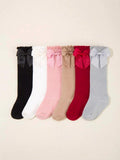 Baby Set of 6 Bow Socks 0-6 Months
