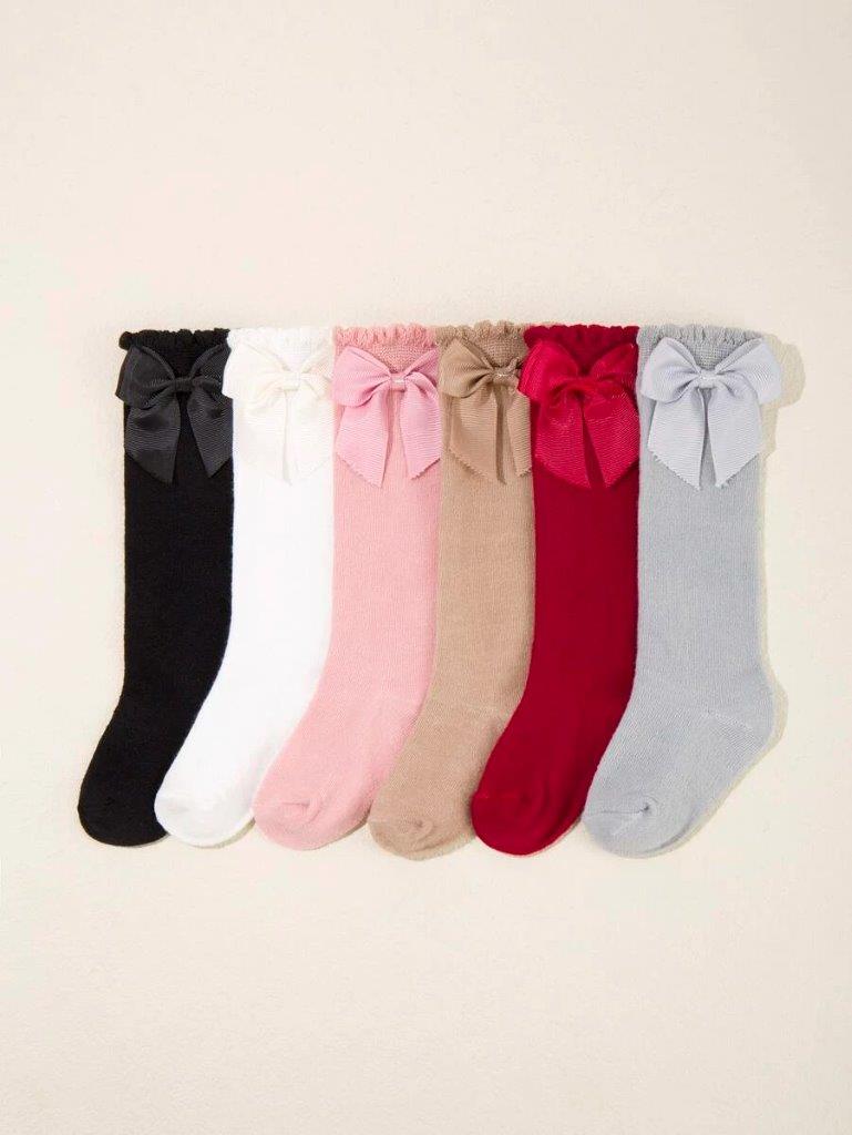 Baby Set of 6 Bow Socks 6-12 Months