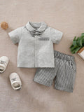 Baby Stripe Bow 2 Piece Set