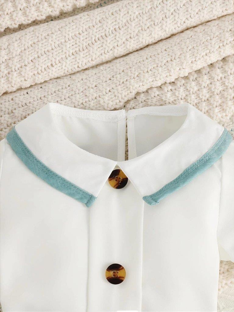 Baby Button Shirt and Shorts Set