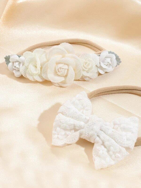 Baby 2 Piece Flower Headband Set 3