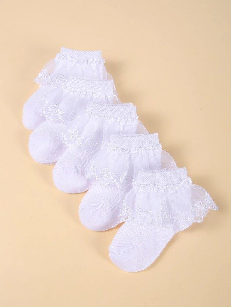 Baby Lace Trim Ankle Socks 3-12 Months