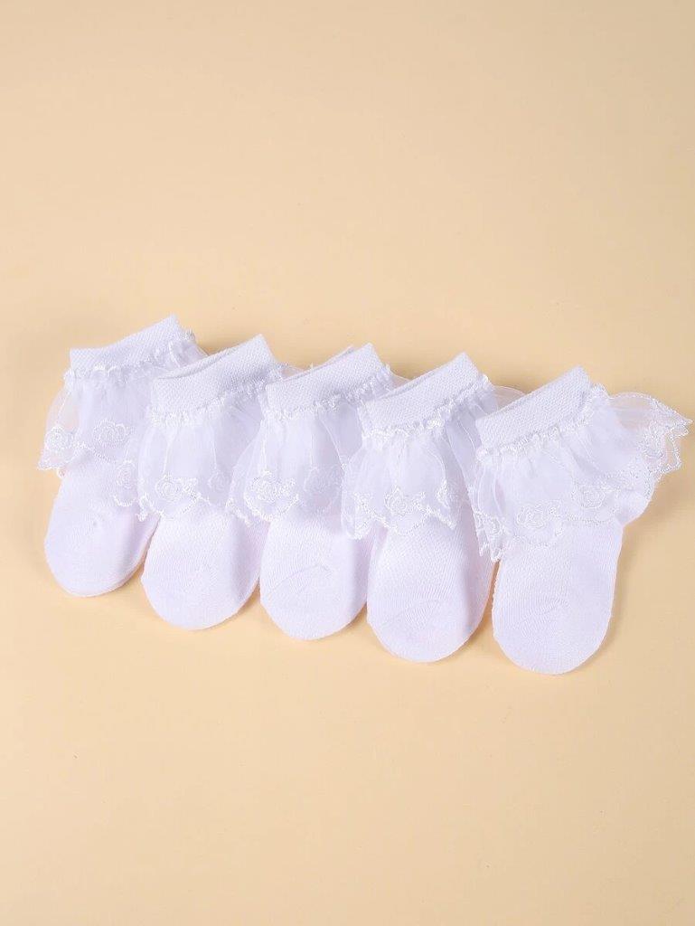 Baby Lace Trim Ankle Socks 3-12 Months